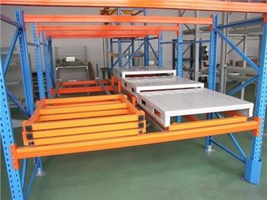 Sistem Rak Pallet Tekan Belakang